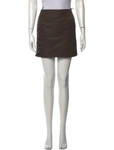 Pre-owned Dolce & Gabbana Vintage Mini Skirt In Brown