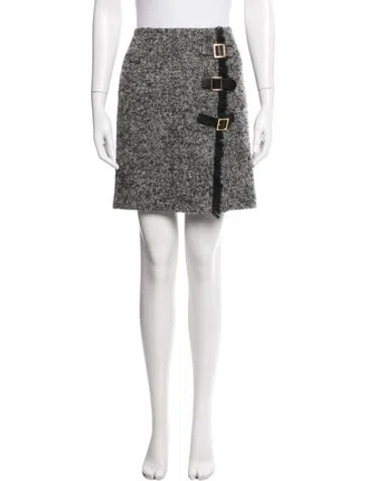 Pre-owned Dolce & Gabbana Vintage Mini Skirt In Grey