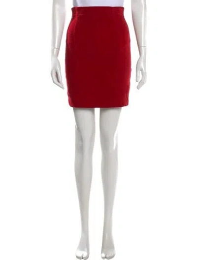 Pre-owned Dolce & Gabbana Vintage Mini Skirt In Red