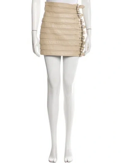 Pre-owned Dolce & Gabbana Vintage Mini Skirt W/ Tags In Neutral