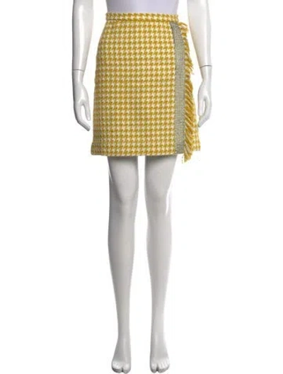 Pre-owned Dolce & Gabbana Vintage Mini Skirt In Yellow