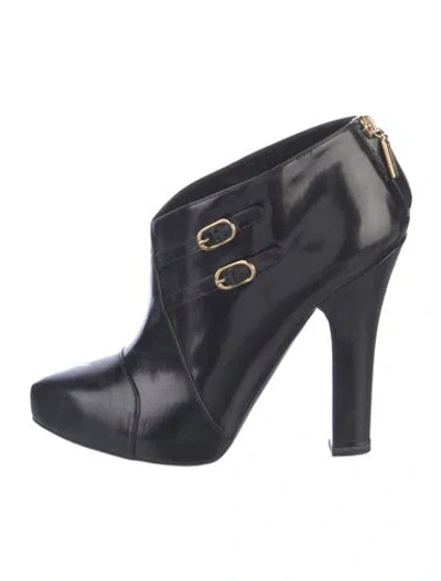 Pre-owned Dolce & Gabbana Vintage Patent Leather Boots In Blue