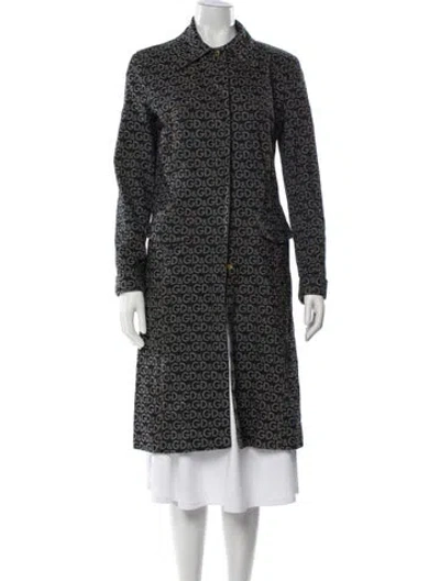 Pre-owned Dolce & Gabbana Vintage Printed Evening Jacket In Blue