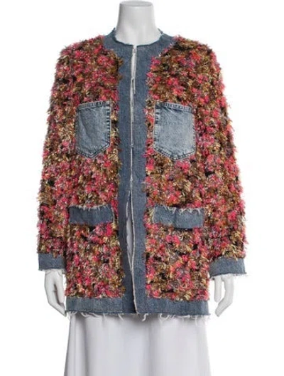 Pre-owned Dolce & Gabbana Vintage Printed Evening Jacket W/ Tags In Purple