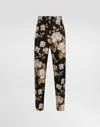 Dolce & Gabbana Vintage Rose-print Brocade Trousers In Multi