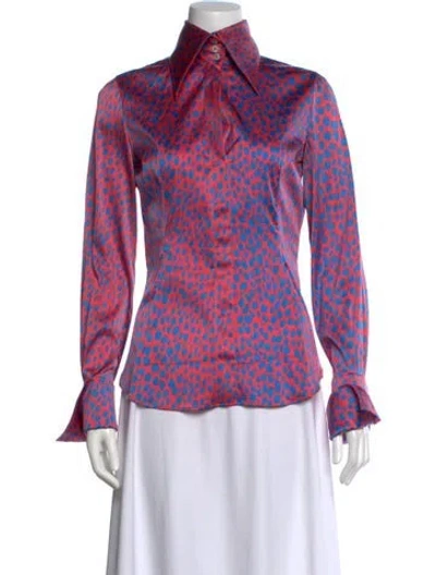 Pre-owned Dolce & Gabbana Vintage Silk Blouse In Multi
