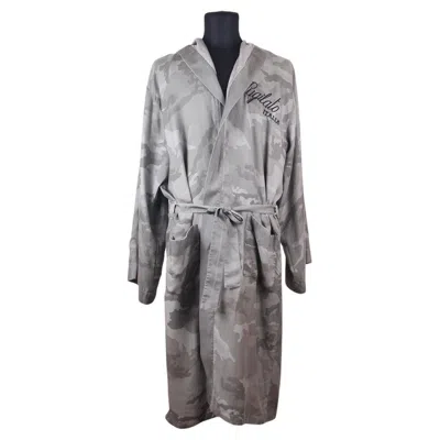 Pre-owned Dolce & Gabbana – Vintage Silk Boxing-style Robe Made In Italy Size 50 (it) In Gray