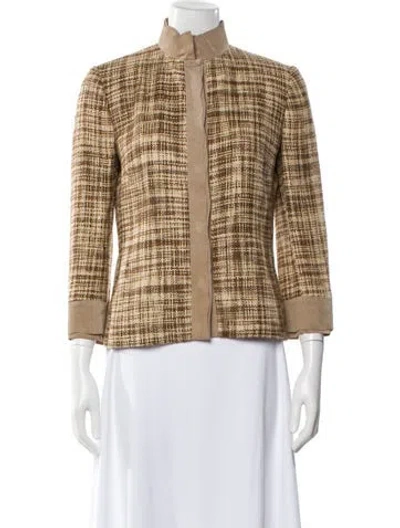 Pre-owned Dolce & Gabbana Vintage Silk Jacket In Brown
