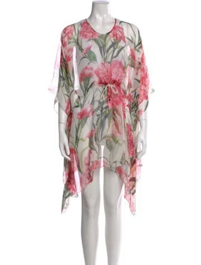 Pre-owned Dolce & Gabbana Vintage Silk Tunic In Pink