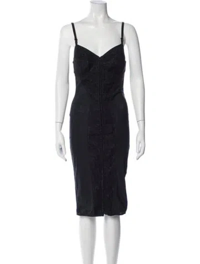 Pre-owned Dolce & Gabbana Vintage Special Edition Knee-length Dress In Black