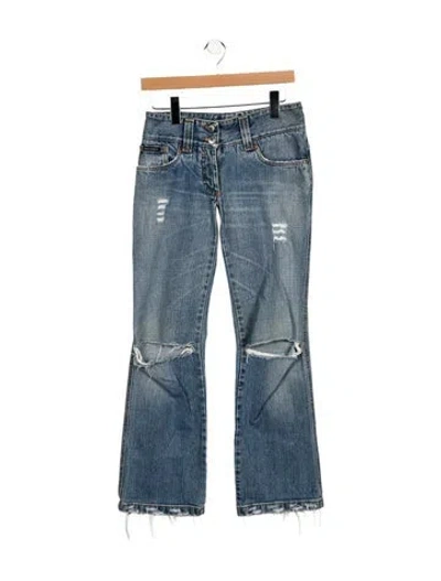Pre-owned Dolce & Gabbana Vintage Straight Leg Jeans In Blue