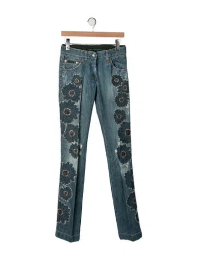 Pre-owned Dolce & Gabbana Vintage Straight Leg Jeans In Blue