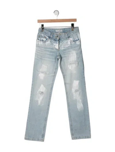 Pre-owned Dolce & Gabbana Vintage Straight Leg Jeans In Blue