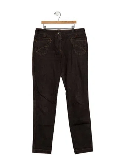 Pre-owned Dolce & Gabbana Vintage Straight Leg Jeans In Brown