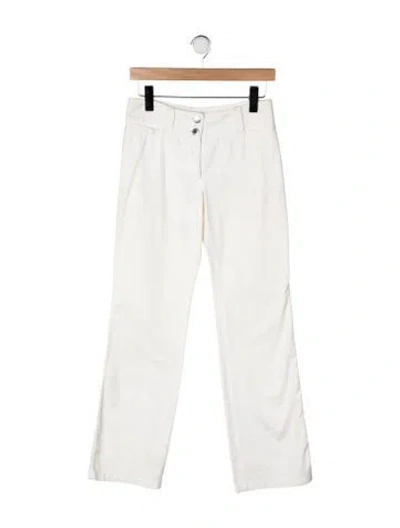 Pre-owned Dolce & Gabbana Vintage Straight Leg Jeans In White