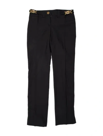 Pre-owned Dolce & Gabbana Vintage Straight Leg Pants In Black