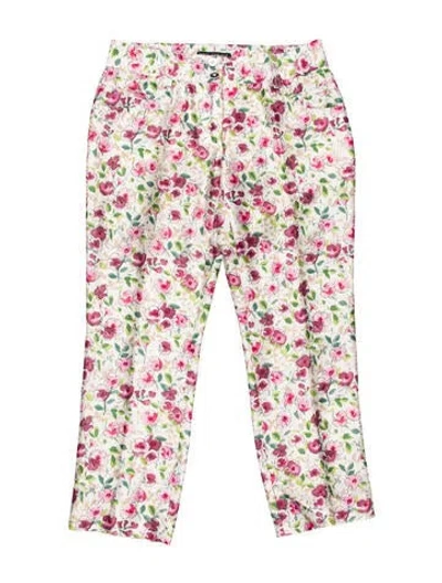 Pre-owned Dolce & Gabbana Vintage Straight Leg Pants In White