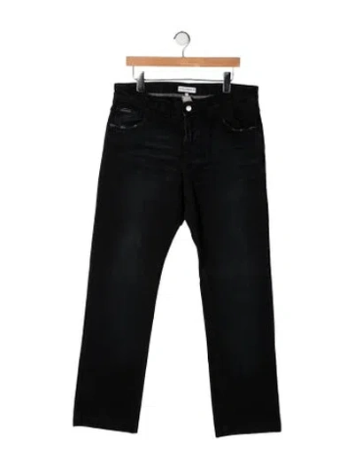 Pre-owned Dolce & Gabbana Vintage Straight-leg Jeans In Black