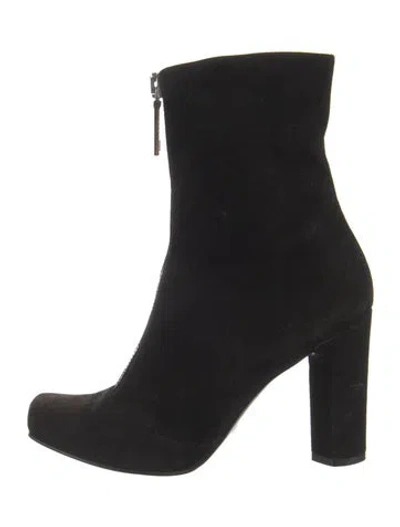 Pre-owned Dolce & Gabbana Vintage Suede Boots In Black