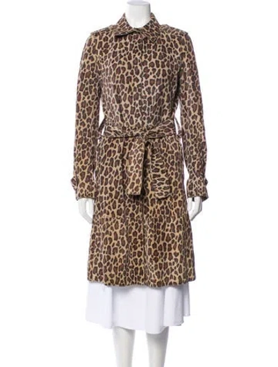 Pre-owned Dolce & Gabbana Vintage Suede Trench Coat In Brown