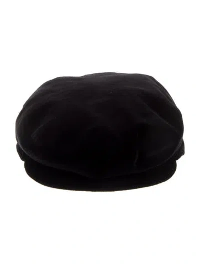 Pre-owned Dolce & Gabbana Vintage Velvet Hat In Black