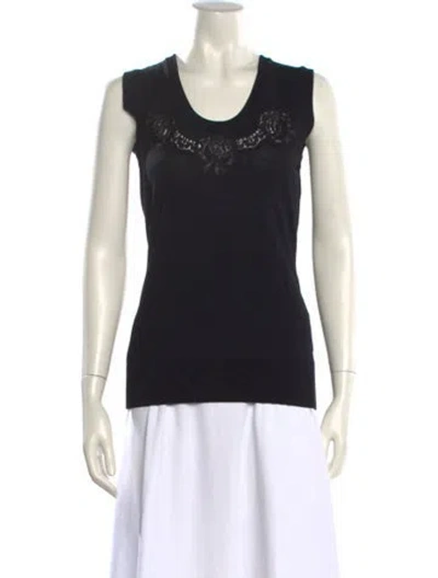 Pre-owned Dolce & Gabbana Vintage Virgin Wool Sweater In Black
