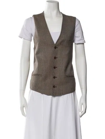 Pre-owned Dolce & Gabbana Vintage Virgin Wool Vest In Neutral