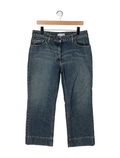 Pre-owned Dolce & Gabbana Vintage Wide Leg Jeans In Blue