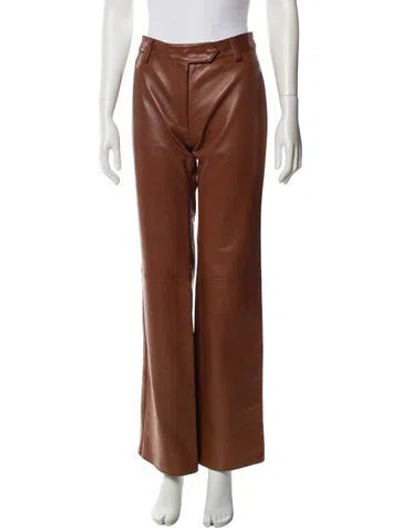 Pre-owned Dolce & Gabbana Vintage Wide Leg Pants In Brown