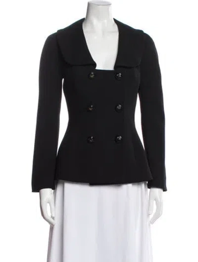 Pre-owned Dolce & Gabbana Vintage Wool Peacoat In Black