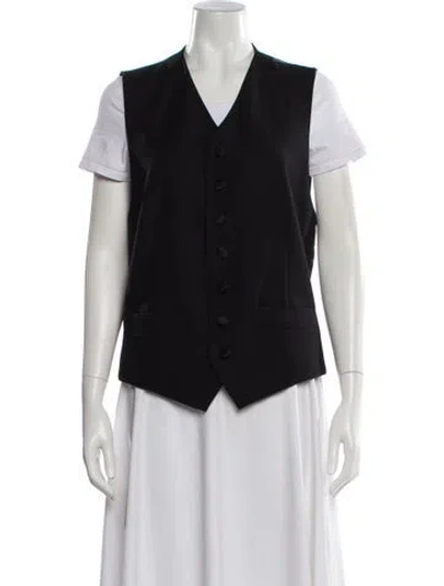 Pre-owned Dolce & Gabbana Vintage Wool Vest In Black