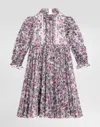 Dolce & Gabbana Violet-print Crêpe Dress In Multi