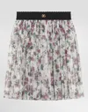 Dolce & Gabbana Violet-print Tulle Skirt In Animal Print