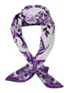 Dolce & Gabbana Violet Square Scarf With All-over Print