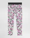 Dolce & Gabbana Violets-print Interlock Leggings In Animal Print