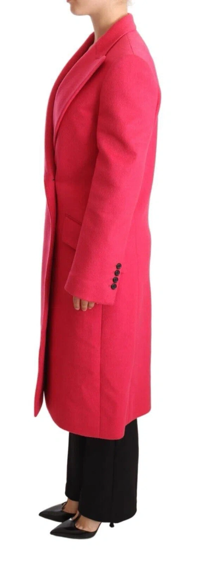 Dolce & Gabbana Virgin Wool & Cashmere Double-breasted Coat In Pink