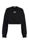 Dolce & Gabbana Wool And Cashmere Cropped Pullover In Black