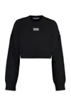 Dolce & Gabbana Wool And Cashmere Cropped Pullover In Black