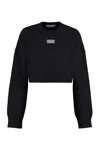 Dolce & Gabbana Wool And Cashmere Cropped Pullover In Black