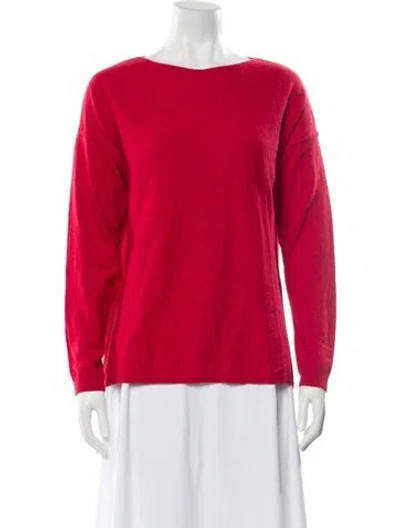 Pre-owned Dolce & Gabbana Virgin Wool Bateau Neckline Sweater In Red