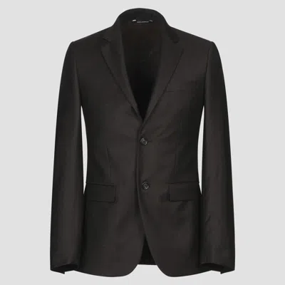 Pre-owned Dolce & Gabbana Virgin Wool Blazer 44 In Black