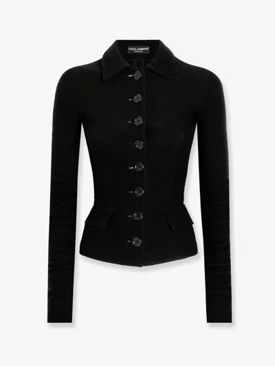 Dolce & Gabbana Virgin Wool Blazer In Black