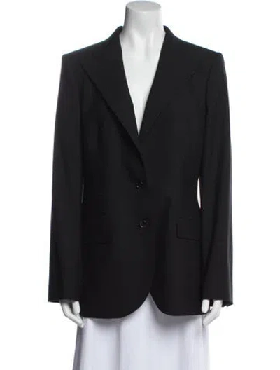 Pre-owned Dolce & Gabbana Virgin Wool Blazer In Black