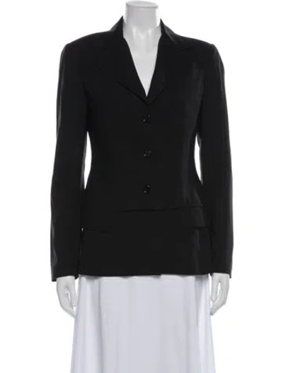 Pre-owned Dolce & Gabbana Virgin Wool Blazer In Black