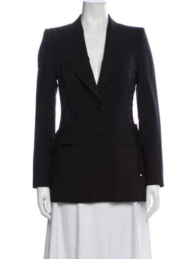 Pre-owned Dolce & Gabbana Virgin Wool Blazer In Black