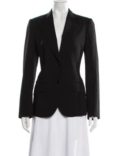 Pre-owned Dolce & Gabbana Virgin Wool Blazer In Black