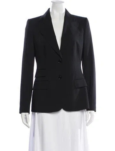 Pre-owned Dolce & Gabbana Virgin Wool Blazer In Black