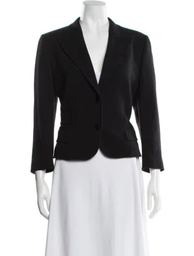 Pre-owned Dolce & Gabbana Virgin Wool Blazer In Black