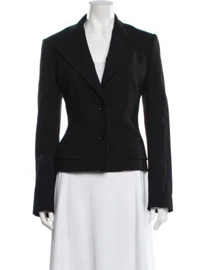 Pre-owned Dolce & Gabbana Virgin Wool Blazer In Black