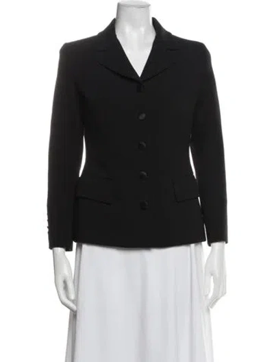Pre-owned Dolce & Gabbana Virgin Wool Blazer In Black